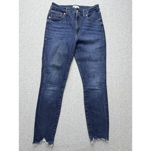 Good American Skinny Jeans Womens 10/30 Blue High Rise Distressed